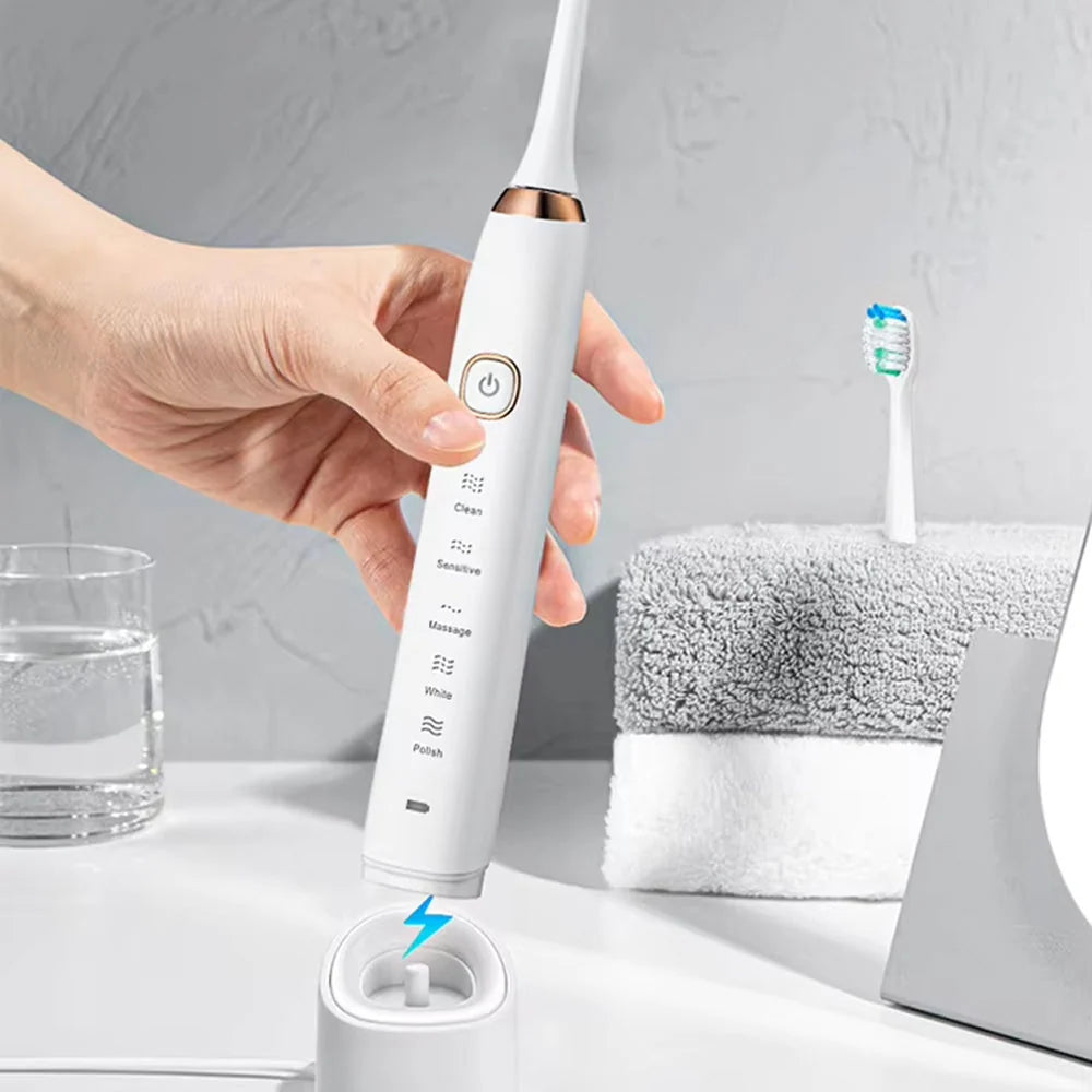 Electric Toothbrush | Sonic Cleaning & 5 Modes | 60-Day Battery