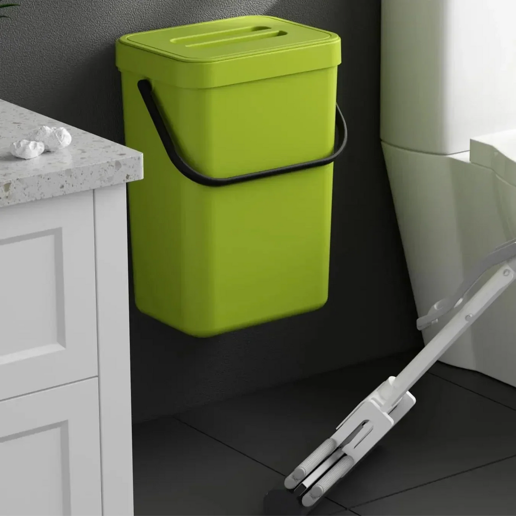 Mini Trash Can | Odor-Reducing Lid & Flexible Mounting