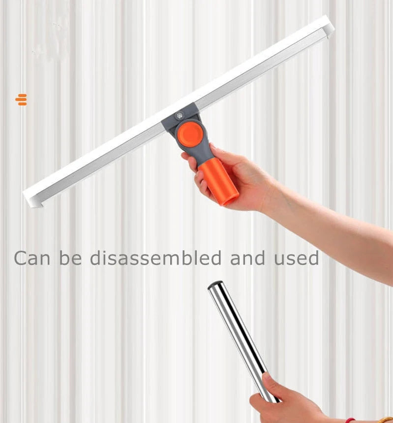 Floor Mop | Silicone Scraper Head & Built-In Squeegee | 50 cm