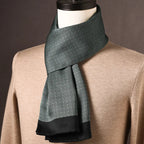 Silk Scarf | 100% Mulberry Silk Polka Dot Double-Layered | 160 x 25 cm