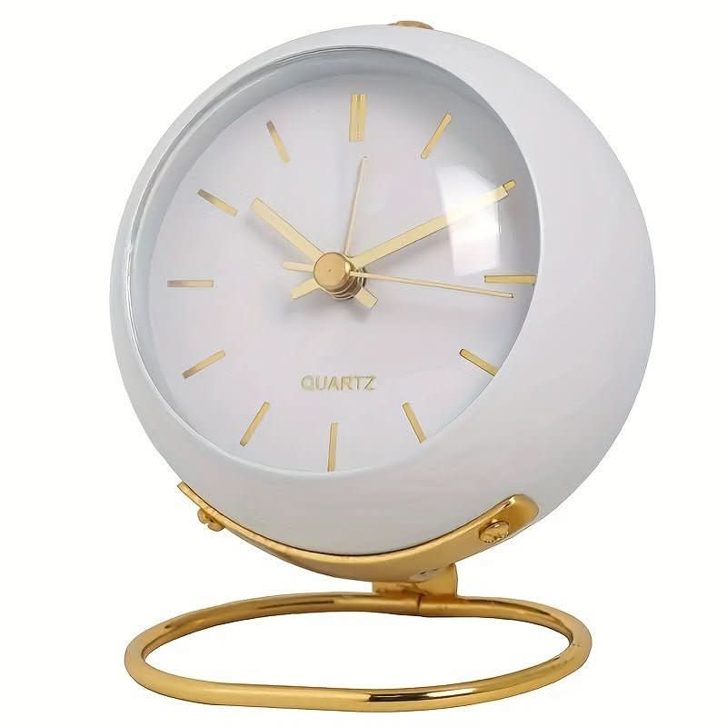 Analog Alarm Clock | Silent Movement & Night Light | Vintage Style