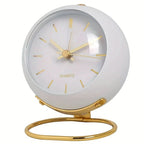 Analog Alarm Clock | Silent Movement & Night Light | Vintage Style
