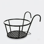 Balcony Plant Pot Holder | No-Drill Hook-On & Open-Grid Drainage | Set of 3