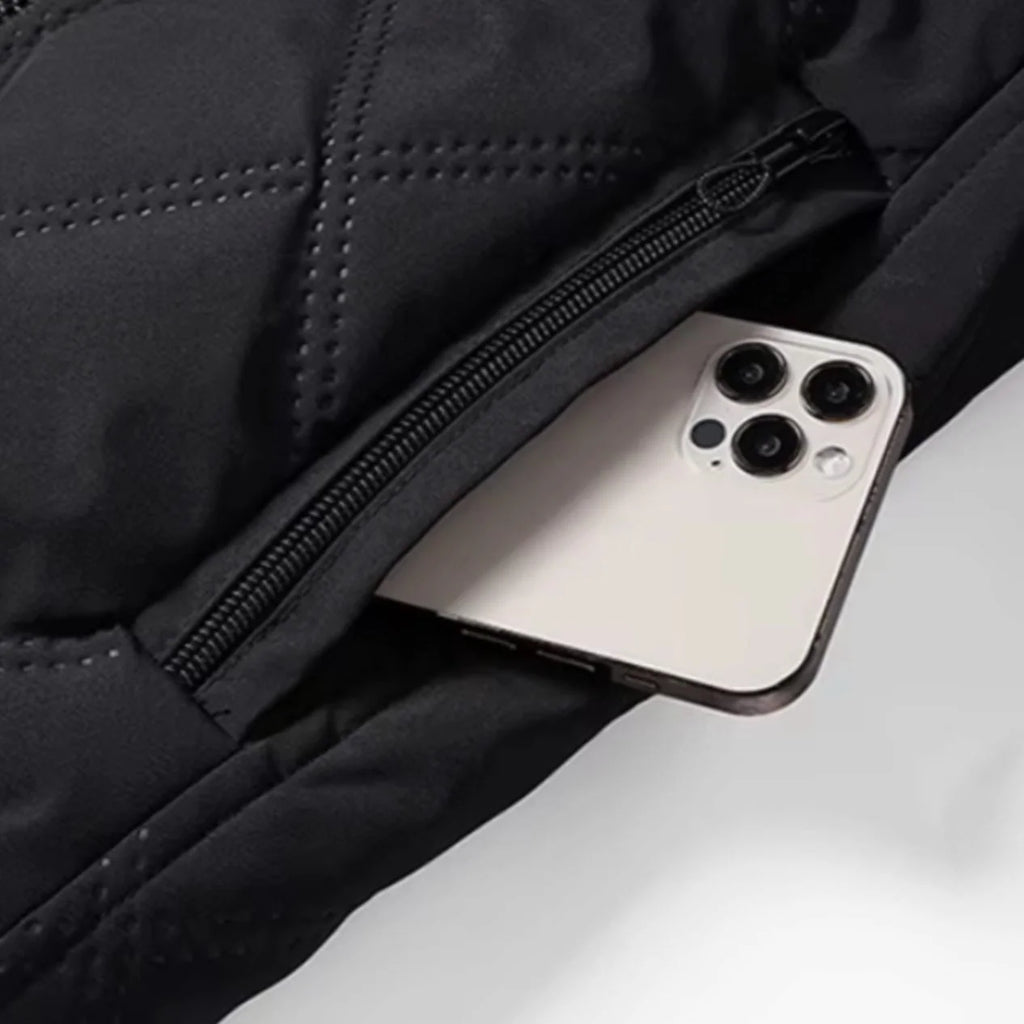 Men’s Winter Jacket | Quilted Windproof & Fleece-Lined | Bomber