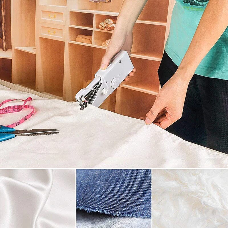 Handheld Sewing Machine | Cordless One-Hand Operation | Bobbins Included
