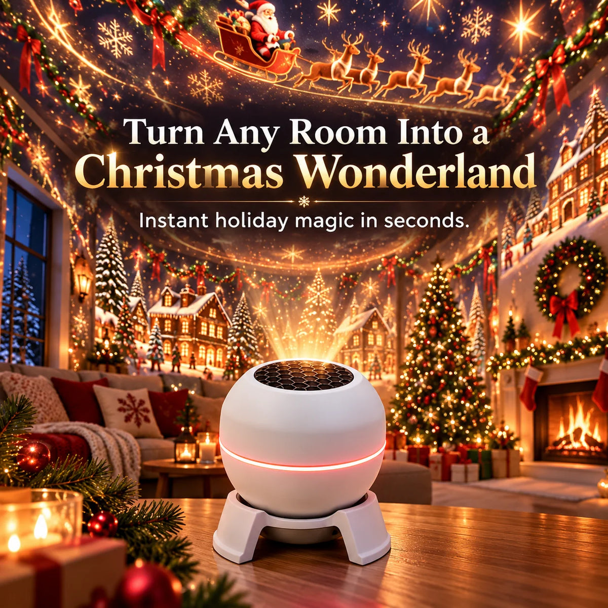 Christmas Light Projector | Moving Star Projections & USB-Powered