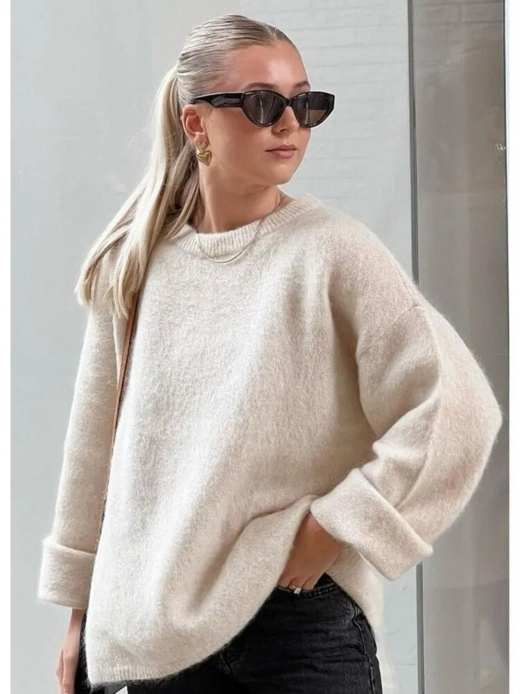 Sweater | Soft Mohair Wool & Polyester Blend | Comfortable Fit