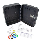 Key Cabinet | Wall-Mounted Iron With 3-Digit Combination Lock | 20 Hooks