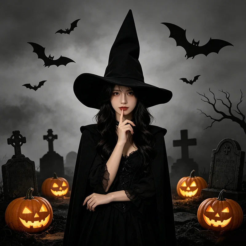 Witch Hat | Tall Pointed Design & Classic Black