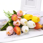 Artificial Tulip Stems | Realistic Silk-Like Blooms | Set of 10