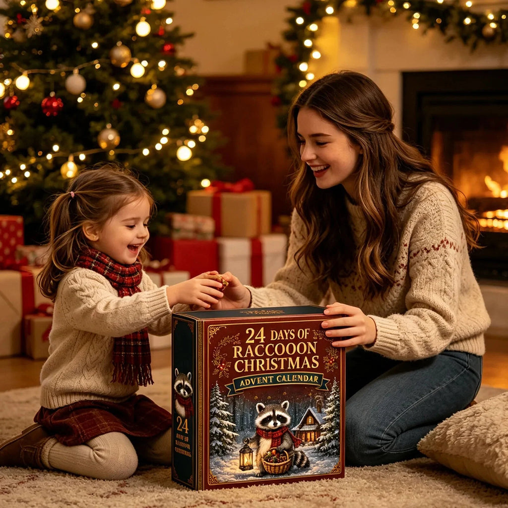 Raccoon Advent Calendar | 24 Collectible Figures | 24 Doors