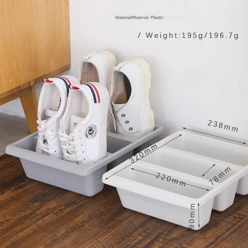 Shoe Organizer | Upright 3-Section & Space-Saving | 31.5 x 24 x 9 cm