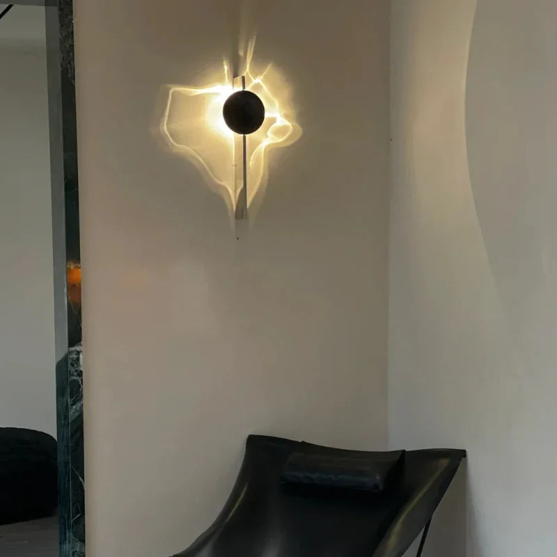 Wall Light | Adjustable Wave Projection & 180° Rotatable | Aluminum & Stainless Steel