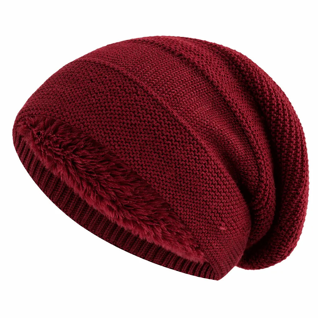 Beanie | Fleece-Lined Slouchy Knit | Unisex One Size