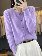 Cardigan | Mink Cashmere Lightweight & Soft | Relaxed Fit