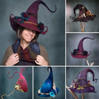Witch Hat | Floral Design & Lightweight Adjustable Fit