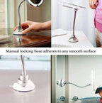 Lighted Makeup Mirror | 10x Magnification & LED | Suction-Cup Mount