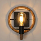 LED Wall Sconce | Coil-Inspired Black Metal