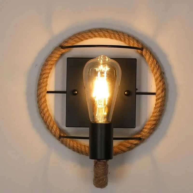 LED Wall Sconce | Coil-Inspired Black Metal