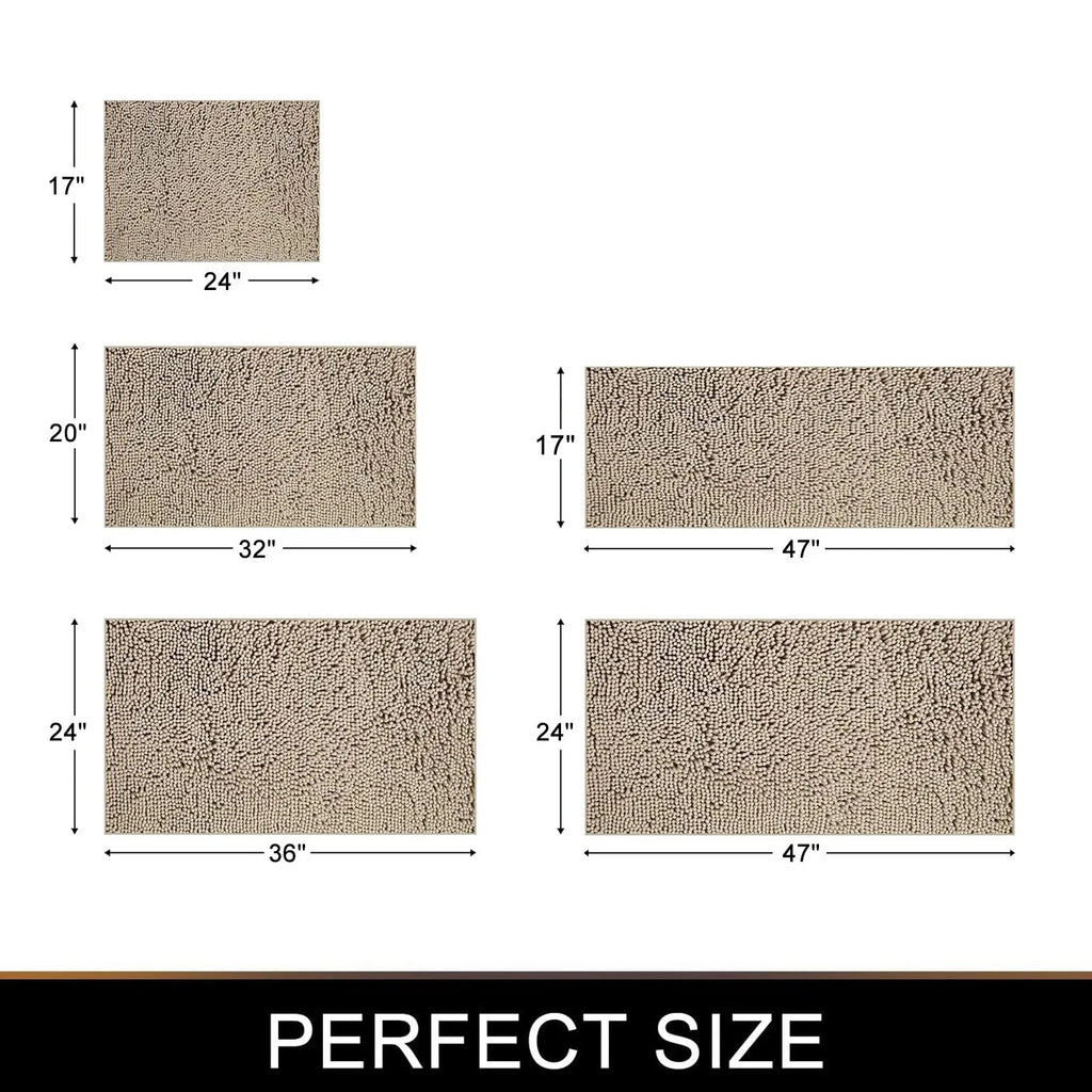 Bath Mat | Non-Slip & Quick-Absorbent | Plush Thick Texture