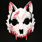 Half-Face Costume Mask | Sculpted Fangs & Adjustable Strap
