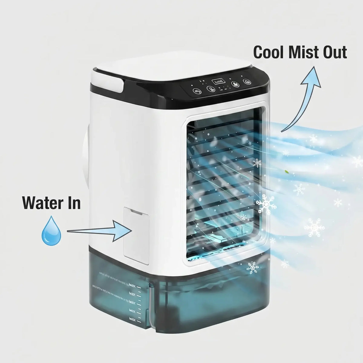 Portable Air Conditioner | Ultrasonic Cooling & 3-Speed
