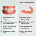 Denture Set | Natural-Looking Flexible Cushion Grip | Upper & Lower Full Arch