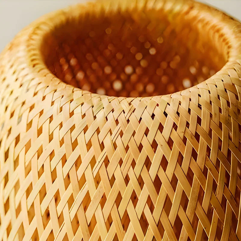 Bedside Lamp | Handwoven Rattan & Solid Wood | 1.8 m Cable