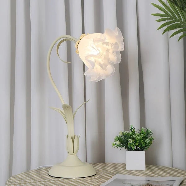 Table Lamp | Adjustable Arm & Vintage Floral | Cozy Ambient Glow