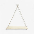 Hanging Wall Shelf | Rope-Supported & Wooden