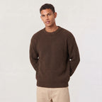 Men’s Sweater | Knitted Crew Neck & Rib-Knit Trim | Regular Fit