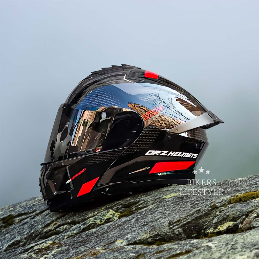 Motorcycle Helmet | Modular Flip-Up Dual Lens | DOT & ECE Certified