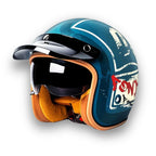 Motorcycle Helmet | DOT & ECE Certified | Retro Design With Two Visors