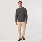 Men’s Sweater | Knitted Crew Neck & Rib-Knit Trim | Regular Fit