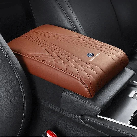 Car Armrest Cushion | Memory Foam Faux Leather | Slip-Resistant Surface