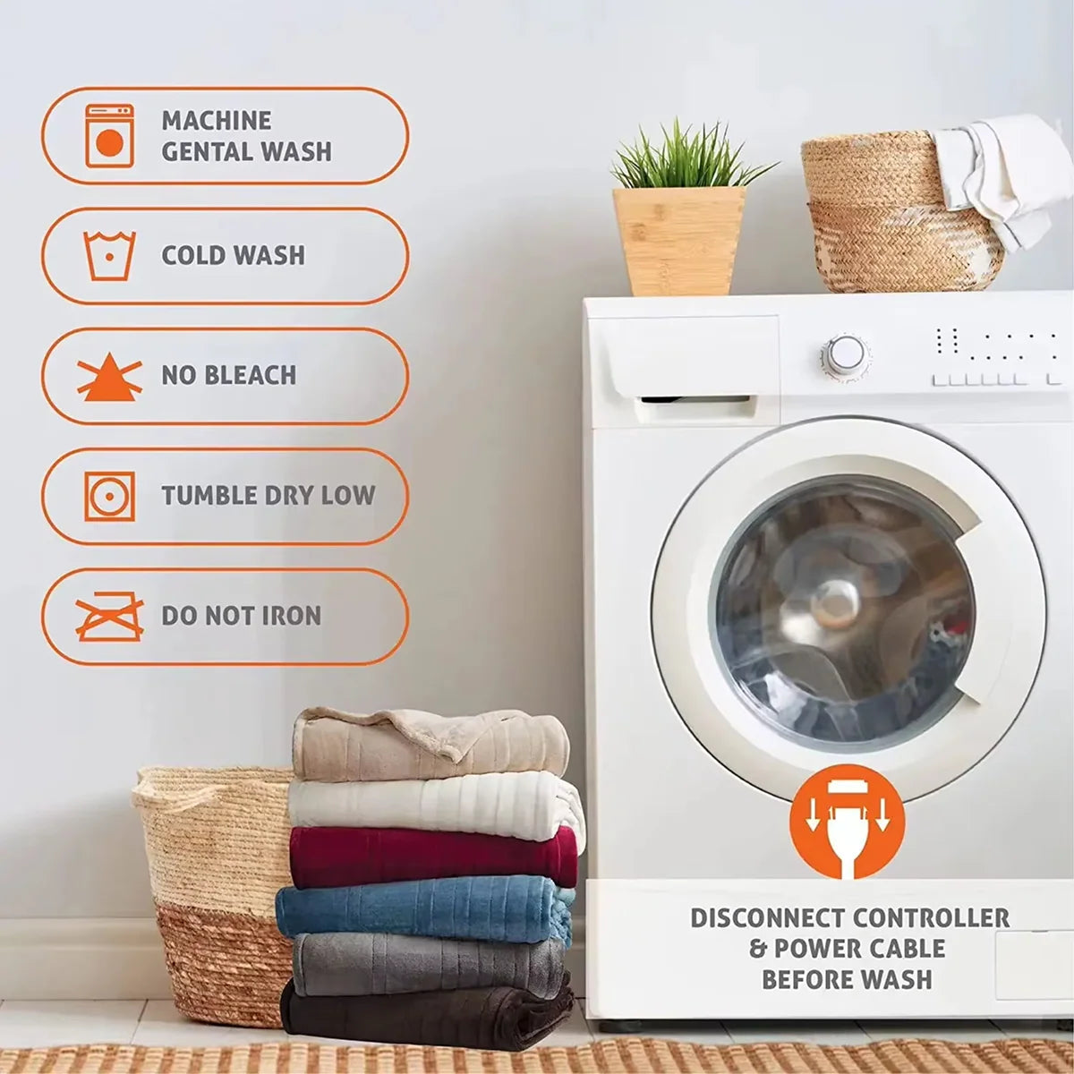 Heated Blanket | Flannel & Lambswool | 6 Heat Settings With LCD Display