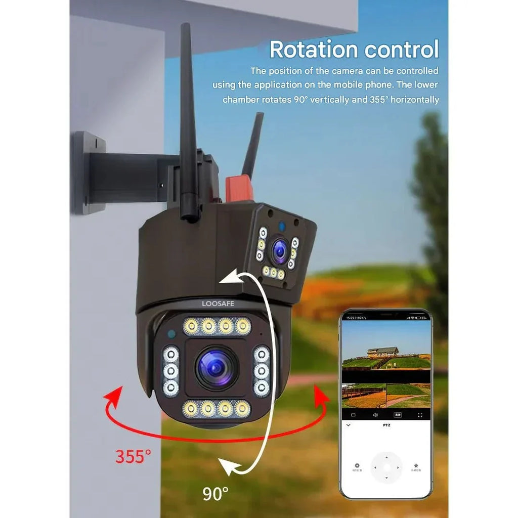 Security Camera | Wireless 4K Ultra HD | Solar-Powered & 360° Rotation