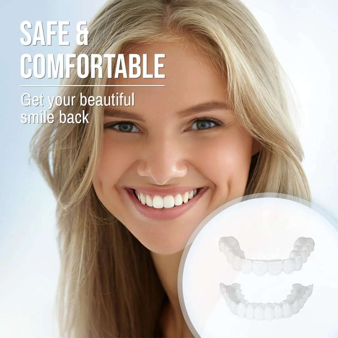 Clip-On Veneers | Instant Natural-Looking & Comfortable | Upper & Lower