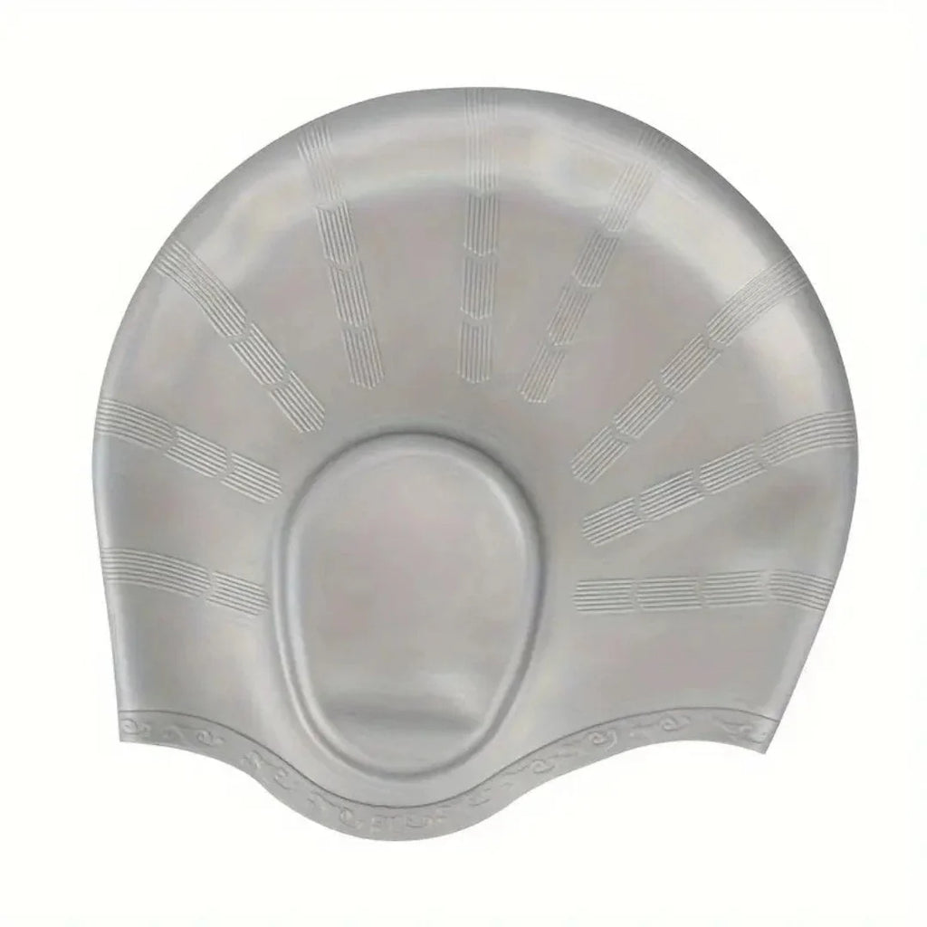 Swim Cap | Stretch Silicone & Built-In Ear Pockets | For Long Hair