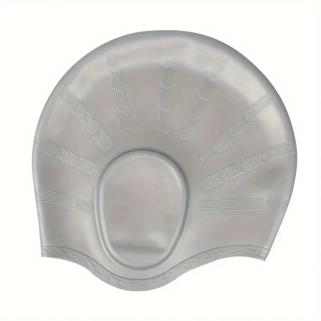 Swim Cap | Stretch Silicone & Built-In Ear Pockets | For Long Hair