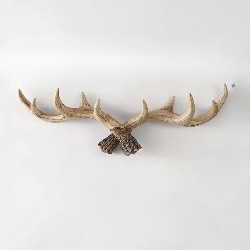 Wall-Mounted Coat Rack | Rustic Antler Design & Multiple Hooks