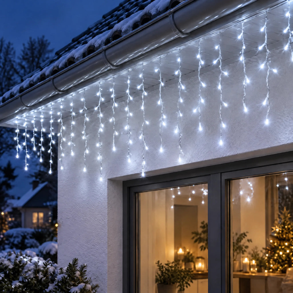 Icicle String Lights | LED Light Curtain & 5 Color Options | 5 m or 10 m