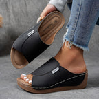 Wedge Sandals | Orthopedic Sole & Adjustable Straps | Slip-On