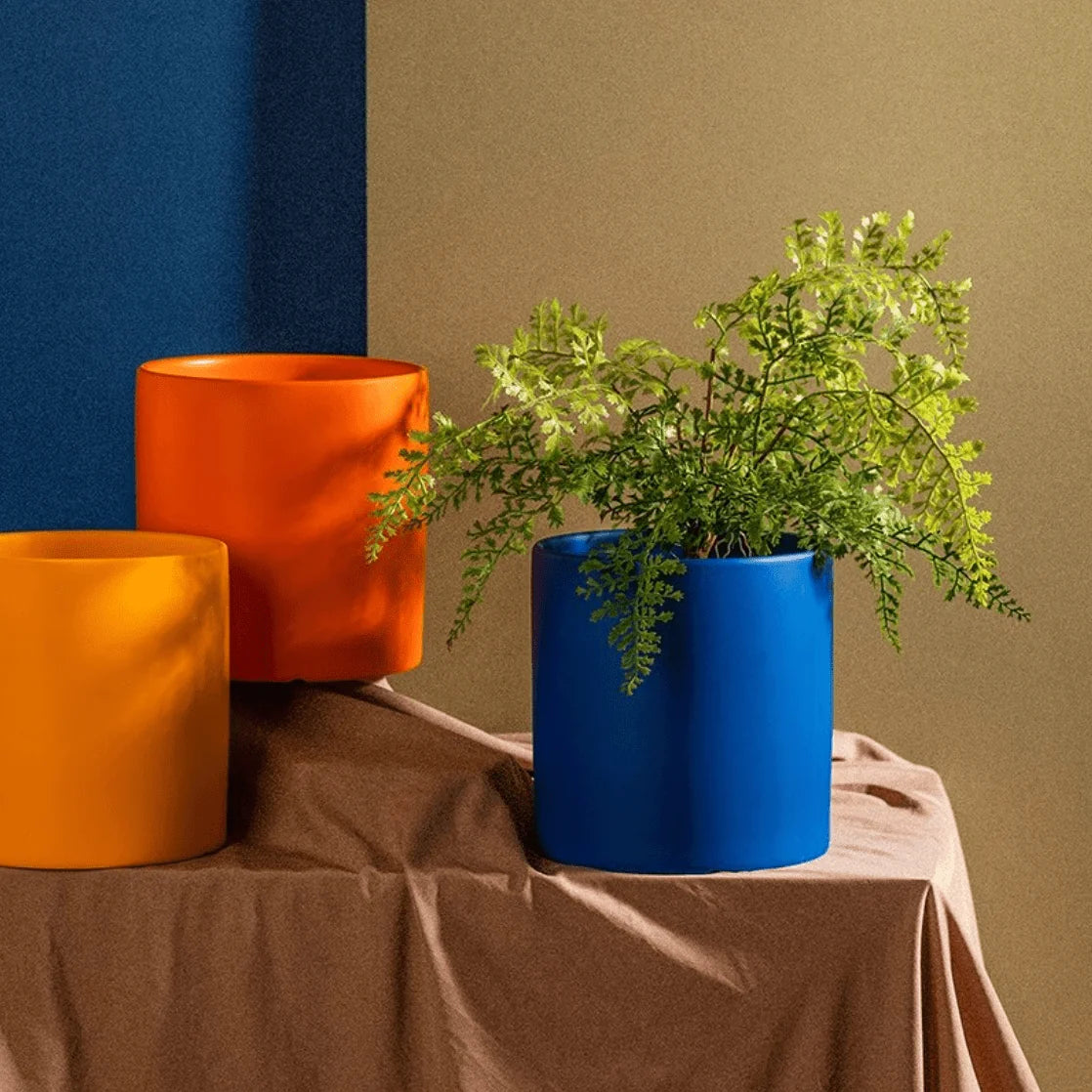 Plant Pot | Matte Glazed Ceramic, Matching Saucer & Drainage Hole