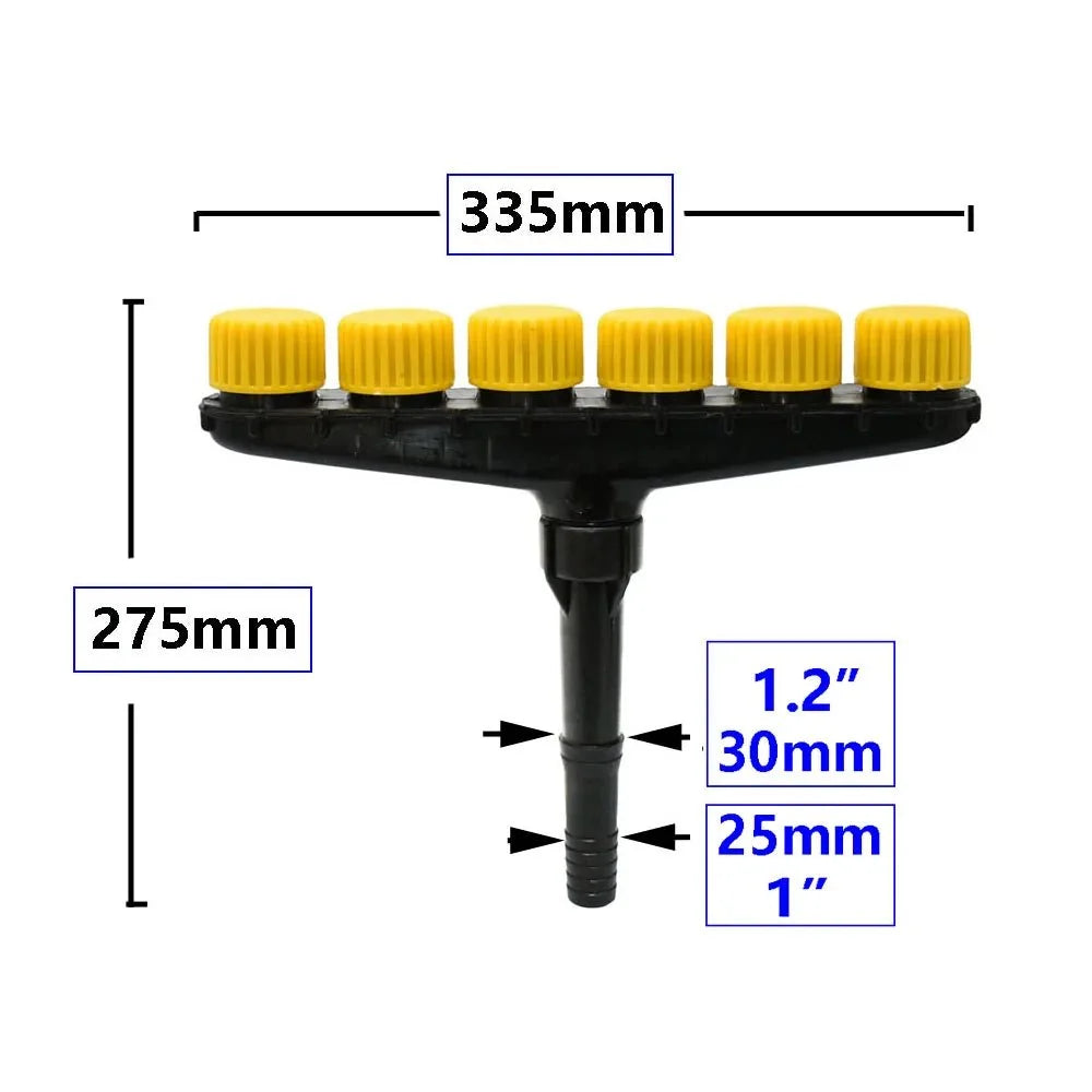 Sprinkler Nozzle | Wide Coverage & Fits 1"/1.2" Hoses