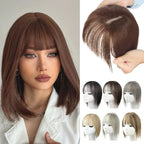 Hairpiece With Bangs | Natural-Looking Synthetic Hair & Added Volume
