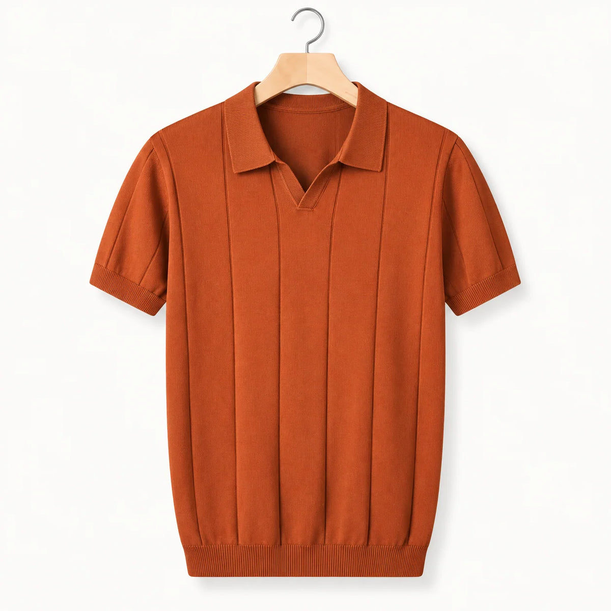 Men's Polo Shirt | Knitted Slim Fit & Ribbed Cotton