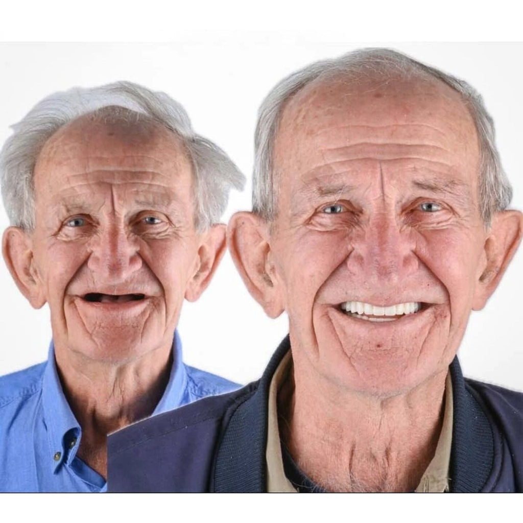 Denture Set | Natural-Looking Flexible Cushion Grip | Upper & Lower Full Arch