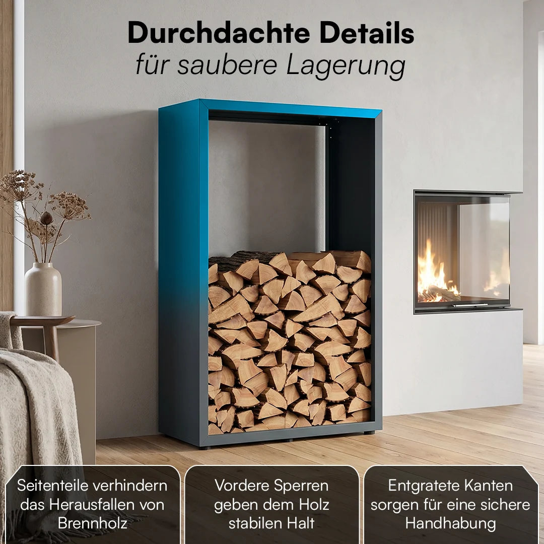 Firewood Rack | Weather-Resistant Galvanized Steel | Adjustable Feet