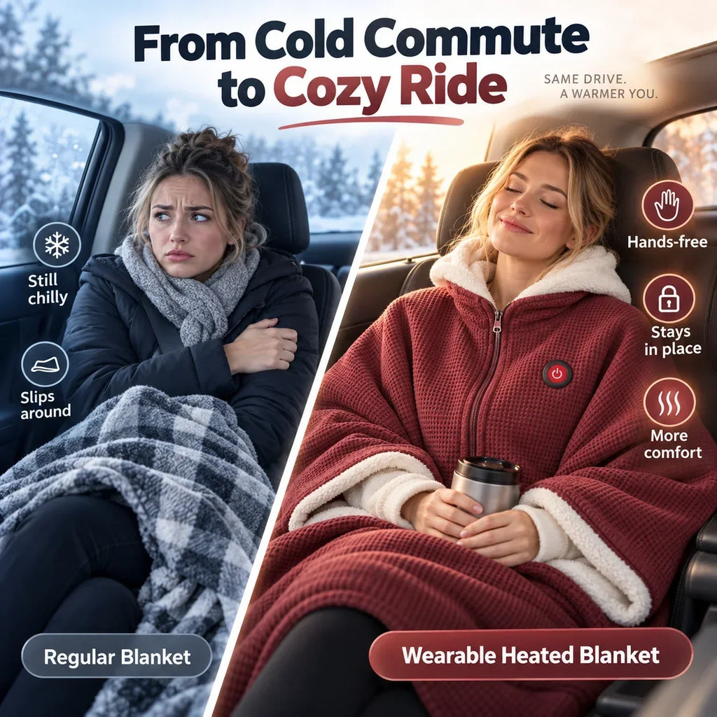 Wearable Heated Blanket | Active Heating & Hands-Free Design | 3 Heat Settings